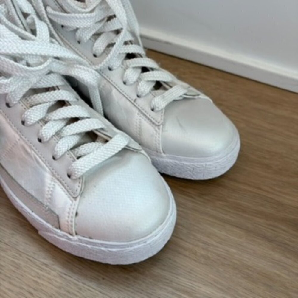 ** Vintage 2008 Nike Blazer Mid '09 Premium White Snakeskin Checker Size 9 - Picture 2 of 9